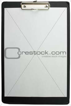 Clipboard over white with clipping path