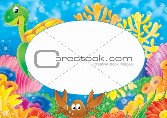 Photo frame Coral reef