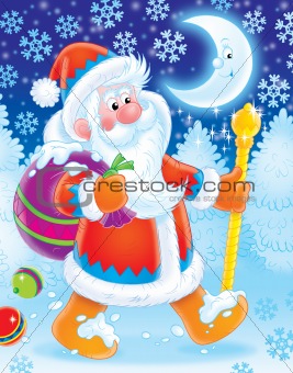 Santa Claus with Christmas gifts