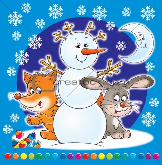 Snowman and his friends