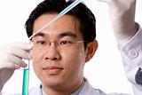 Asian Doctor With Test Tube