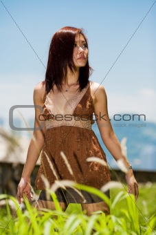 young woman outdoors