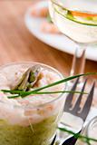 Asparagus and shrimp verrines