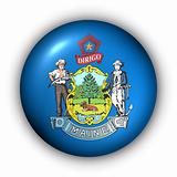 Round Button USA State Flag of Maine