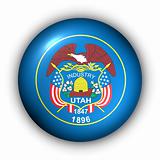 Round Button USA State Flag of Utah