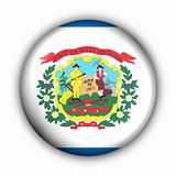 Round Button USA State Flag of West Virginia