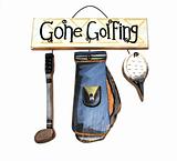 gone golfing sign