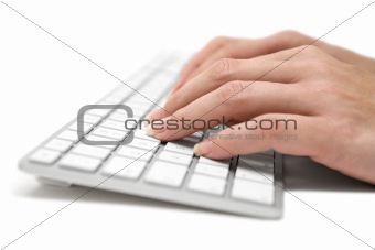 Writing on a Grey Keyboard