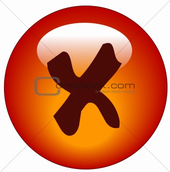 x or no web button or icon