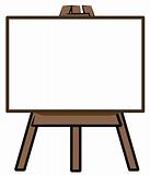 white board on easel