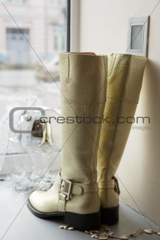 boots on a show-window