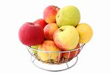 basket full of apples - pure white background #2