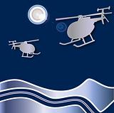 Helicopters on the sea