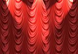 spotlight on red curtain