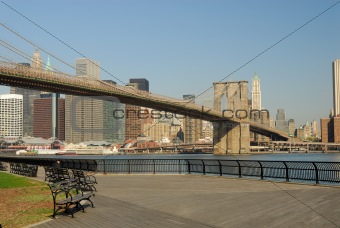 Brooklyn Bridge and Lower Manhattan in the Background, New York