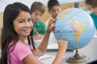 Elementary school geography class