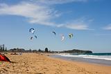 Kite Surfing At The Beach