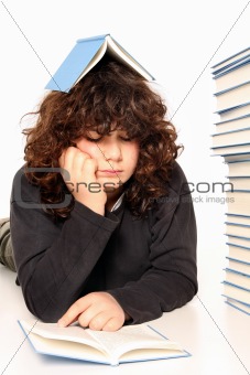 boy reading a book
