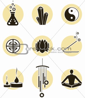 Spirituality icon set