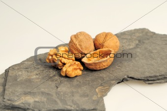Walnuts on stone