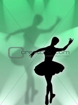 Classical dancer in the light