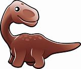 Cute diplodocus dinosaur illustration