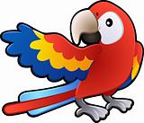 Cute Friendly Macaw Parrot Illustration