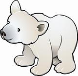 Cute Polar Bear Vector Illustration