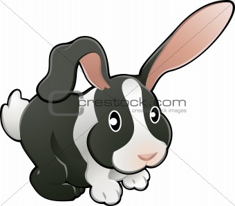 Cute lovable rabbit vector illustration 
