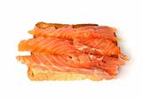 delicious toast with smoked salmon