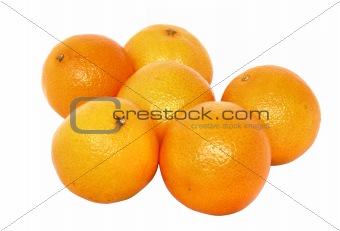 mandarins - pure white background
