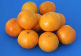 mandarins on blue