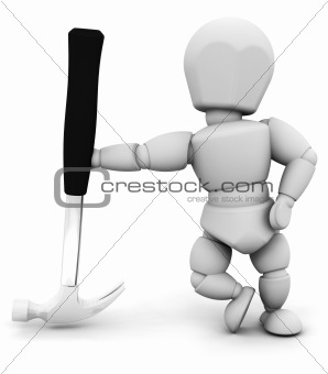 Person with hammer
