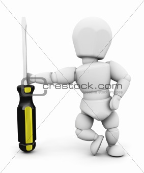 Person with screwdriver