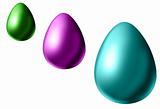 Colorized Easter eggs, different sizes