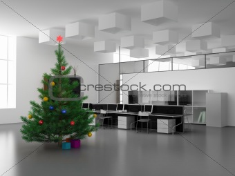 the christmas in office