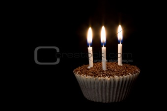 Cupcake with candles