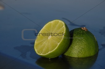 Lime cut open