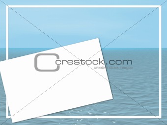 Wallpaper - blank card on a background of a sea landscape