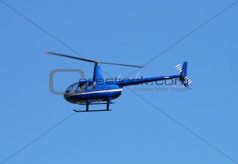 Blue helicopter