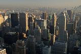 Aerial view over Manhattan, New York City