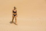 woman in the sand dunes
