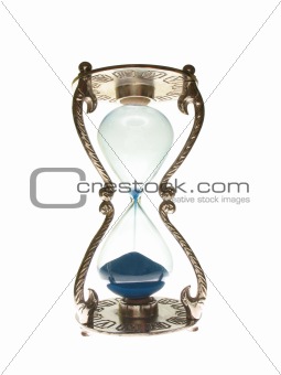 Sand-glass on a white background.