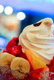 Ice-cream with fruits