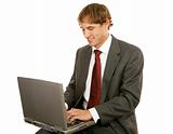 Young Businessman On Laptop
