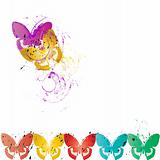 Vector colorful butterflies
