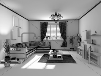 the modern interior sketch