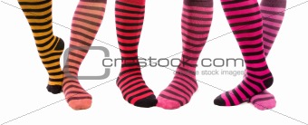 Colorful Zebra Foots