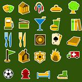 City objects icon set