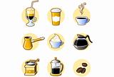 Nine coffee icons